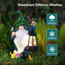Garden Gnome Solar Figurine Lights - Solar Powered Lighting Outdoor Decorations with Lantern & Shovel, Yard Art Lawn Ornaments for Porch Patio Balcony - Gnome Gifts for Women Mom by GreenHaven Gardens