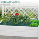 YITAHOME 43.3x17.7x61 in Planter Trellis Box with Wheels & Drain Plug, Outdoor Resin Raised Garden Bed for Climbing Plants, Large Weather-Resistant Design, Grayish-White by GreenHaven Gardens