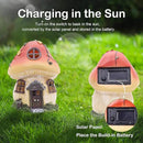 Attivolife Mushroom Fairy House Solar Light, Outdoor Home Garden Resin Statue Flickering LED Lamp, Lawn Porch Patio Yard Backyard Plant Decoration, Unique Gift for Women Mom Housewarming Birthday by GreenHaven Gardens