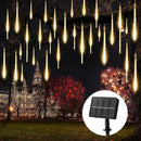 Solar Meteor Shower Lights Outdoor - 576 LED Rain Drop Lights with 16 Tubes, 16 Inches - Solar Powered Christmas Decorations for Tree Bushes Holiday Party Christmas Decor, Warm White by GreenHaven Gardens