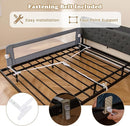 BABY JOY Double Sided Bed Rail Guard, 2 Pack, Extra Long, Swing Down for Convertible Crib, Folding Baby Safety Bedrail for Kids Twin Full Size Queen King Mattress, Rails for Toddlers (Light Gray, 71") by TinyTreasures Baby Boutique