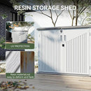 Aoxun 35 Cu.Ft Outdoor Storage Shed, Waterproof Horizontal Resin Cabinet for Trash Cans, Lawn Mowers, Generators, and Garden Tools, White by GreenHaven Gardens