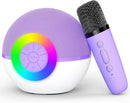 Mgaolo Mini Karaoke Machine for Kids Adults,Portable Bluetooth Speaker with Wireless Microphone,Gift Toys with MP3 Player for Boys Girls 3-12 Year Old Birthday Family Home Party Present (Purple) by TinyTreasures Baby Boutique