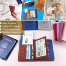 Melsbrinna Rfid Passport Holder for Travel women/Men, Cute Passport Wallet Rfid Blocking Card Slots, Rfid Passport Cover/CaseTravel Wallet, Passport Book Holder (1, Brown1) by TinyTreasures Baby Boutique
