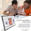Inkless Hand and Footprint Kit, Baby Keepsake Plaque & Baby Shower Gifts - Ideal as Mom To Be Gift, Nursery Picture Frames, Clean Touch Hand and Footprint Kit (Style 2 - Design 4) by TinyTreasures Baby Boutique