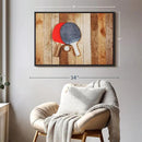 ElephantStock Ping Pong Wall Art - Horizontal Framed Canvas - 1-Piece Living Room Wall Decor - Photography Canvas Print - Brown and Red Decor for Wall - 31" X 21" by CozyNest Decor