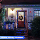 JMEXSUSS 2 Pack Blue and White Solar Christmas Lights, Each 33FT 100 LED Solar String Lights Outdoor Waterproof, 8 Modes Mini Fairy Lights for Outside Yard Patio Christmas Decorations by GreenHaven Gardens