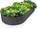 Galvanized Raised Garden Beds Outdoor // 6×3×1 ft Planter Raised Beds for Gardening, Vegetables, Flowers // Large Metal Garden Box // Patented Tool-Free Design (Dark Gray) by GreenHaven Gardens
