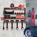 Power Tool Organizer Wall Mount, Metal Power Tool Storage Rack with Screwdriver Holder, Garage Tool Storage Shelves with Screwdriver Holder Plier Holder (Black, 4 Drills Holder) by GreenHaven Gardens