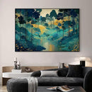 SIGNWIN 46"x72" Extra Large Framed Wall Art Whimsical Fantasy Forest, Vibrant Nature Landscape for Home Living Room Bedroom Decor (Frame Assembly Required) by CozyNest Decor