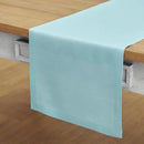 Solino Home Linen Aqua Blue Table Runner 72 Inches Long - 100% Pure Linen Dining Table Runner 14 x 72 Inch - Fete by CozyNest Decor