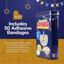 BioSwiss Bandages, Hanukkah Shaped Self Adhesive Bandage, Latex Free Wound Care, Fun First Aid Kit Supplies for Kids and Adults, 50 Count by TinyTreasures Baby Boutique