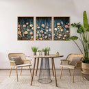 HPNIUB Modern Dark Wildflower Framed Canvas Wall Art Set,Minimalist Nature Jungle Botanical Landscape Wall Decor, (16x24 Inch) Farmhouse Painting for Living Room, Bedroom, Office by CozyNest Decor