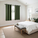 MIULEE Olive Green Blackout Curtains - Thermal Insulated Bedroom Curtains Room Darkening Drapes for Living Room Kitchen Grommet Top Light Blocking Window Treatment, 40 x 45 Inches Long, 2 Panels by TinyTreasures Baby Boutique