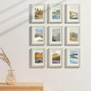 Vittanly 5x7 Picture Frames Set of 9, Shatter Resistant Plexiglass, Display 4x6 Pictures with Mat or 5x7 without Mat, Photo Frames for Wall or Tabletop, Engineered Wood, Whitemist by CozyNest Decor