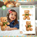 HyDren 12 Pack Bear Stuffed Animals 10 Inch Operation Christmas Bulk Items Small Bear Party Favors Plush Toys for Baby Shower Centerpiece Christmas Birthday Gifts(White, Light Brown, Dark Brown) by TinyTreasures Baby Boutique