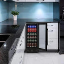 Newair 24" Wine and Beverage Refrigerator 20 Bottle and 70 Can Capacity, Built-in or Freestanding Cooler, Dual Zone Fridge in Stainless Steel with Splitshelf by CozyNest Decor