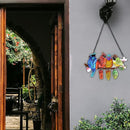 Stained Glass Window Hanging - Hummingbird on Branch Suncatcher Hand-Painted Double Side Stain Glass Cardinal Gifts Sun Catcher for Windows Doors Room Outdoor Home Decoration by TinyTreasures Baby Boutique