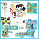 CRAFTILOO Pirates Pre-Cut Fun Kids Sewing Kit for Kids Ages 8-12 Children Beginners Sewing kit Kid Crafts Make Your Own Felt Pillow Plush Craft Kit Girls and Boys Art Craft Kits Learn to Sew Kit by TinyTreasures Baby Boutique