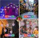 Christmas String Lights Outdoors,4 Pack 7.87" Sphere Lights,Ball Tree Garden Globe Lights for Home, Party, Christmas, Porch Patio,Wedding, Garden,Tree Decoration with Plug by GreenHaven Gardens