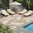 Pauwer Waterproof Outdoor Rug 9x12, Reversible Plastic Straw Patio Camping Rug, Indoor Outdoor RV Mat Carpet for Deck, Camper, Porch, Balcony, Backyard, Picnic, Leaf Brown by GreenHaven Gardens