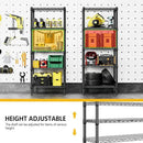 1250 lbs 5 Tier Shelf Metal Storage Shelves Wire Rack Closet Organizers for Garage Kitchen Bathroom Laundry Black 11.8" D x 23.6" W x 59.5" H by CozyNest Decor