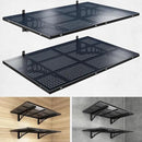 2-Pack 2x3ft Heavy Duty Garage Wall Shelving, 500 lbs Load Capacity, Garage Shelving Wall Mounted, Garage Storage Rack with Hooks, Black by GreenHaven Gardens