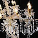 10-Light Crystal Chandelier Clear K9 Crystal Luxury Ceiling Light Fixture Flush Mount Pendant Lighting for Living Room Dining Room Bedroom Kitchen Hallway Entryway by CozyNest Decor