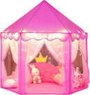 wilwolfer Princess Castle Play Tent for Girls Large Kids Play Tents Hexagon Playhouse with Star Lights Toys for Children Indoor Games (Pink) by TinyTreasures Baby Boutique