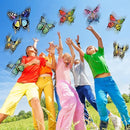 SANYIYIBA 24 Pack Flying Butterfly Craft Kit with 12 Wind Up Butterflies and 12 Color Pens DIY Toys for Kids' Parties School Activities and Parent-Child Fun by TinyTreasures Baby Boutique
