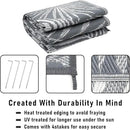 HiiARug Outdoor Reversible Plastic Straw Rug, 9'x12', Cool Gray, Large Patio Mat for RV, Backyard, Deck, Picnic, Beach, Trailer, Camping by GreenHaven Gardens