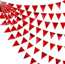 Red Party Decorations Triangle Pennant Banner Flag Dark Red Metallic Fabric Bunting Garland for Graduation Wedding Bridal Shower Birthday Anniversary Holiday Valentines Retirement Party Supplies by GreenHaven Gardens
