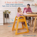 ECR4Kids ASATT High Chair, Toddler Chair, Honey by TinyTreasures Baby Boutique