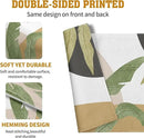 Tropical Palm Leaf Linen Placemats Set of 4 Summer Green Banana Leaves Themed Kitchen Place Mats Washable Non-Slip Heat Resistant Fabric Dining Table Placemats 12x18 Inch by CozyNest Decor