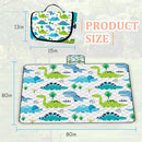 Extra Large Picnic Blanket Waterproof,80"x 80"Foldable Machine Washable Beach Blanket,Outdoor Blanket for 6-8 Adults,Picnic Mat Suitable for Indoor Crawling,Park Beach,Camping,Hiking,Travel(Dinosaur) by TinyTreasures Baby Boutique