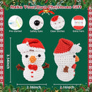 Christmas Snowman Crochet Kit for Beginners, Crochet Starter Kit for Kids Adults, Learn to Crochet w/Step-by-Step Video Tutorials, Pre-Started Yarn, Hook, DIY Amigurumi Craft Gifts for Christmas Décor by TinyTreasures Baby Boutique
