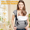 Baby Carrier Newborn to Toddler,Adjustable Baby Sling Carrier,Comfortable and Lightweight Toddler Carrier for 25-60 lbs,Ideal for Shopping Travelling by TinyTreasures Baby Boutique