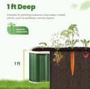 KING BIRD Raised Garden Bed Quick-Install Galvanized Planter Garden Box Outdoor for Gardening, Vegetables, Flowers 7.2x1.7x1 Ft, Green by GreenHaven Gardens