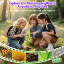 Flooyes Microscope for Kids 5-12, 5MP HD Digital Handheld Microscope with 4X Magnification, Mini Pocket Portable MicroScope Educational Science Toys Birthday Gifts for Age 4 5 6 7 8 9 10 11 Girls by TinyTreasures Baby Boutique