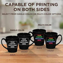 DISCOUNT PROMOS Custom Glossy Ceramic Latte Coffee Mug 12 oz. Set of 50, Personalized Bulk Pack - Perfect for Tea, Espresso, Cappuccino, Hot Cocoa - Black by CozyNest Decor