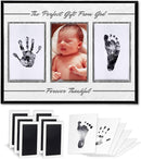 Baby Hand and Footprint Kit with Photo & Birth Details, Inkless Hand and Footprint Kit, Newborn Keepsake Plaque, Baby Shower Gifts (STYLE 2 (Baby Shower) (Gift From God)) by TinyTreasures Baby Boutique