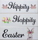 JennyGems Easter Bunny Decor 3pc Wooden Block Set, Tiered Tray, Wreath and Tabletop Decor for Easter Decorations by CozyNest Decor