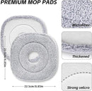 9 Inch Square Microfiber Mop Pad Refill Compatible with True & Tidy Mop System and Most 9 Inch Square Spin Mops - Thickened Washable & Reusable Mop Replacement Pad for Wet Dry Mopping(3 Pack) by CozyNest Decor