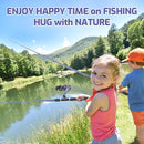 Kids Fishing Pole Set, Portable Telescopic Fishing Rod and Reel Combo for for Boys Girls Youth Toddle Fishing Pole - with Spincast Fish Reel Tackle Box Fish Lures Fishing Lines【Ambidextrous】 by TinyTreasures Baby Boutique