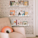 36 Inch 50% Thicker Clear Acrylic Book Shelves, Invisible Kids Wall Bookshelves for Baby Storage Book Rack, Toy Organizer, Book Display, Playroom, Bedroom, Toddler Room, Nursery 2 Packs by TinyTreasures Baby Boutique