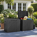 Greesum 31 Gallon Deck Box for Outside, All Weather Outdoor Storage Boxes for Patio Furniture Set, Package Delivery Box,Garden Tools, Gray(Set of 2) by GreenHaven Gardens
