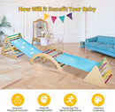 9-in-1 Climbing Triangle Set with Detachable Wooden Climbing Arch for Rocking Horse and Climbing, Indoor Triangle Jungle Playground Gym for Toddlers by TinyTreasures Baby Boutique