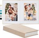 Photo Album 5x7 with Writing Space Linen Cover 5x7 Photo Album Book Holds 20 Photos Ideal for Wedding Theme-Album and Baby Photo Albums (Beige,20 Pockets) by TinyTreasures Baby Boutique
