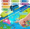 BEST LEARNING i-Poster My World Interactive Map - Educational Talking Toy for Kids of Ages 5 to 12 Years Old by TinyTreasures Baby Boutique