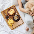 Acacia Wood Serving Tray with Handles - 17-Inch Decorative Wooden Tray - Perfect for Breakfast, Lunch, Dinner, Appetizers, Patio, Ottoman, Coffee Table - Durable Living Room and Couch Tray by CozyNest Decor
